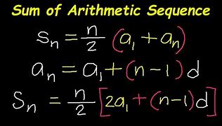 Image result for Arithmetic Sequence Sum