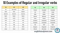Image result for Regular and Irregular Verbs