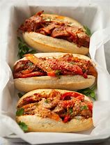 Image result for Sausage and Peppers Sandwich Dinner