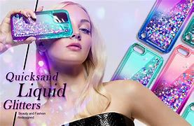 Image result for Clear Glitter Purple iPhone Case