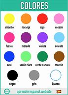 Image result for Color ES En Español Word Mat