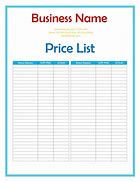 Image result for Pricing Schedule Example