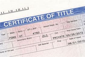 Image result for Car Title Document