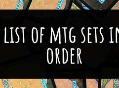 Image result for Magic The Gathering Sets List