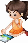 Image result for Child On iPad Clip Art