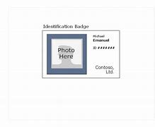 Image result for Boys ID Badge Template