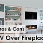 Image result for Linear Fireplace with TV Above