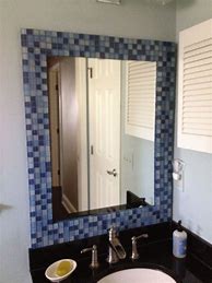 Image result for Frame Bathroom Mirror with Tile