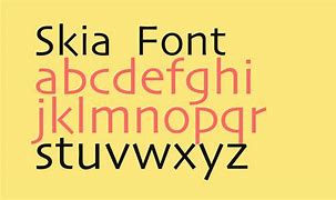 Image result for Skia Typeface