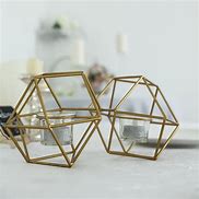 Image result for Gold Geometric Candle Holder Centerpieces