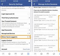Image result for Facebook Log Out iPhone
