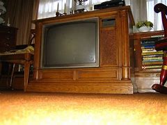 Image result for Old Wood Panel TV with Channel Buttons On Top