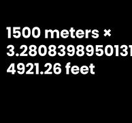 Image result for 1500 Meters to Feet