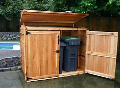 Image result for Outdoor Garbage Can Storage