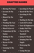 Image result for Book Chapter Titles