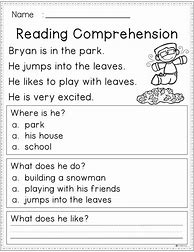 Image result for 2 Year Old Worksheets Reading Comprehension