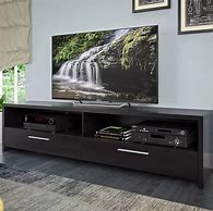 Image result for Black Wood TV Stand