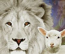 Image result for Lion and the Lamb Painting Acrylic