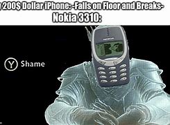 Image result for iPhone vs Nokia 3310 Meme