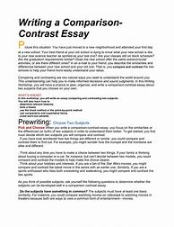 Image result for MLA Format Compare and Contrast Essay