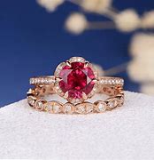 Image result for Rose Gold Bridal Sets Wedding Rings
