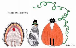 Image result for Cat Thanksgiving Cards