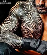 Image result for Roman Reigns and Rock Tattoo