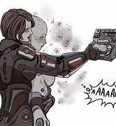Image result for Mass Effect Shepard Holding a Pistol