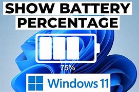 Image result for Win 11 Battery Percentage Icon