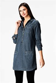 Image result for Denim Tunic Top