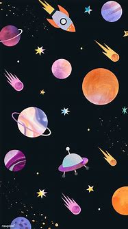 Image result for Space Doodle Wallpaper Yellow