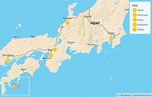 Image result for Map of Tokyo Pointing Out Osaka