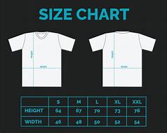 Image result for Shirt Size Chart Blank Template