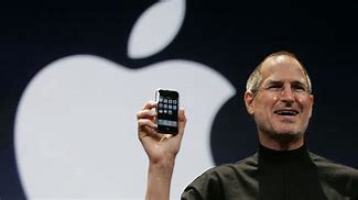 Image result for Steve Jobs and Apple Logo Holding iPhone