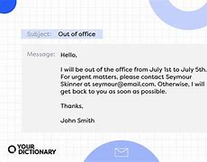 Image result for Out of Office Email Message Template