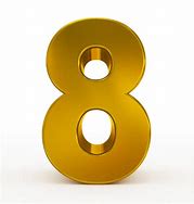 Image result for 8 Number Gold Letters