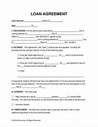 Image result for Blank Loan Agreement Template