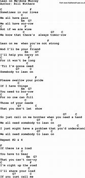Image result for Lean On Me Tablature