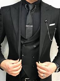 Image result for Black Three-Piece Suits for Men