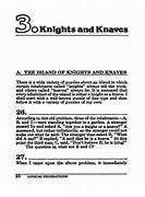 Image result for Riddles About Knights and Castles