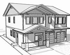 Image result for 3D House Drawing Side View
