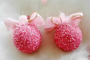 Image result for Pink Christmas Ornaments