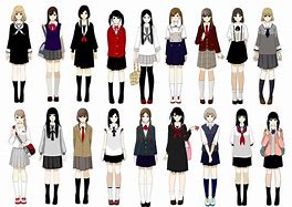 Image result for Blue and White School Uniform Anime