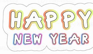 Image result for Happy New Year Sticker PNG