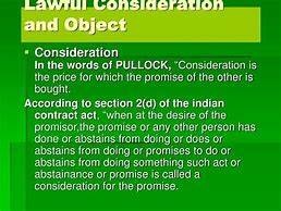 Image result for Lawful Consideration