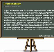 Image result for irremunerado