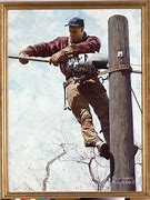 Image result for “The Lineman” by Norman Rockwell