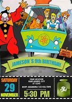 Image result for Scooby Doo Birthday Party Invitations