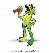 Image result for Cartoon Frog Drinking