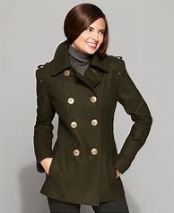 Image result for Navy Pea Coat Ladies